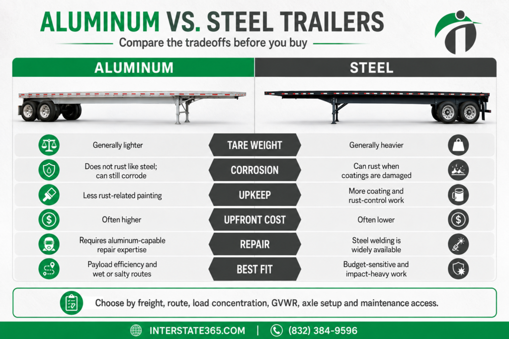 Aluminum vs. steel trailers