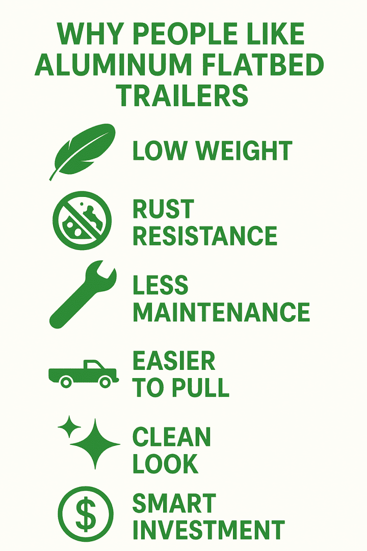 Why people like aluminum flatbed trailers