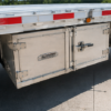 Reitnouer MaxMiser flatbed trailer aluminum toolbox and side rail detail