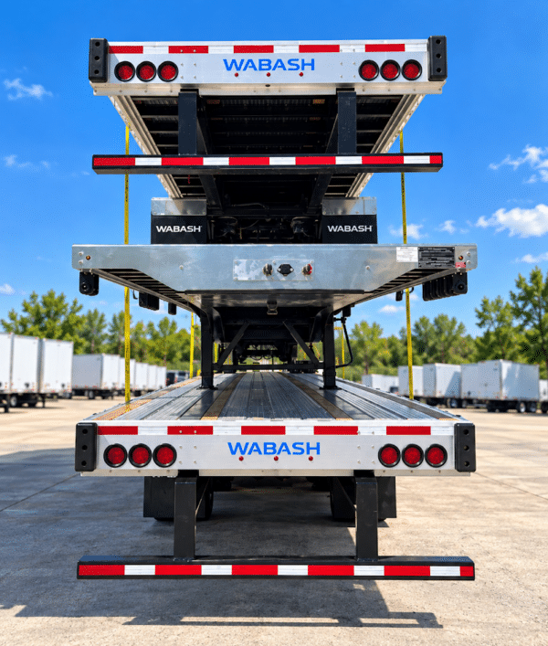 2028 WABASH COMBO 53 FT FLATBED TRAILER WITH SLIDING REAR AXLE