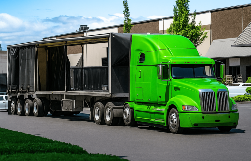 Green Conestoga Trailer