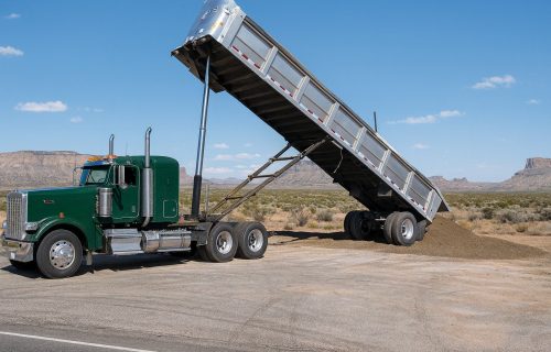 green dump trailer